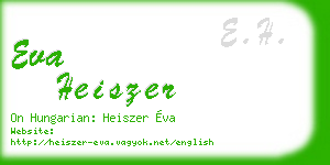 eva heiszer business card