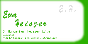 eva heiszer business card